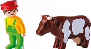 Игровой набор - Фермер с коровой (Playmobil, 6972pm)